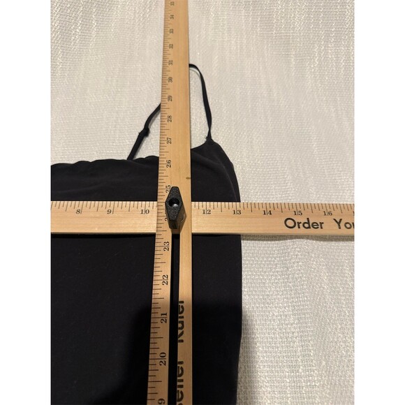 SKIMS Bodysuit Womens XL Black Cami Spaghetti Strap Square Neck Snap - Picture 6 of 8